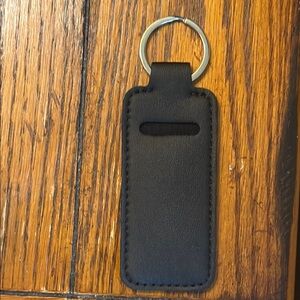 Black Leather Keychain